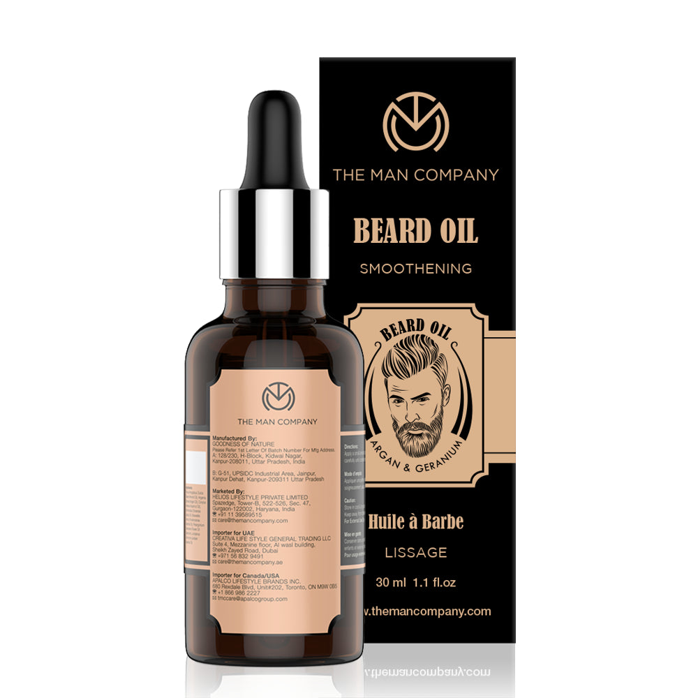 Beard Growth Oil for Men with Argan & Geranium for Faster Growth