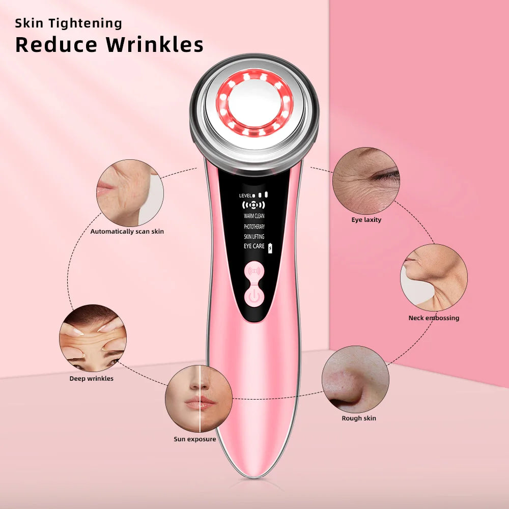 Women Beauty Personal Care Products Wholesale Led Electric Microcurre Face Massager Hot and Cold Face Beauty Equipment