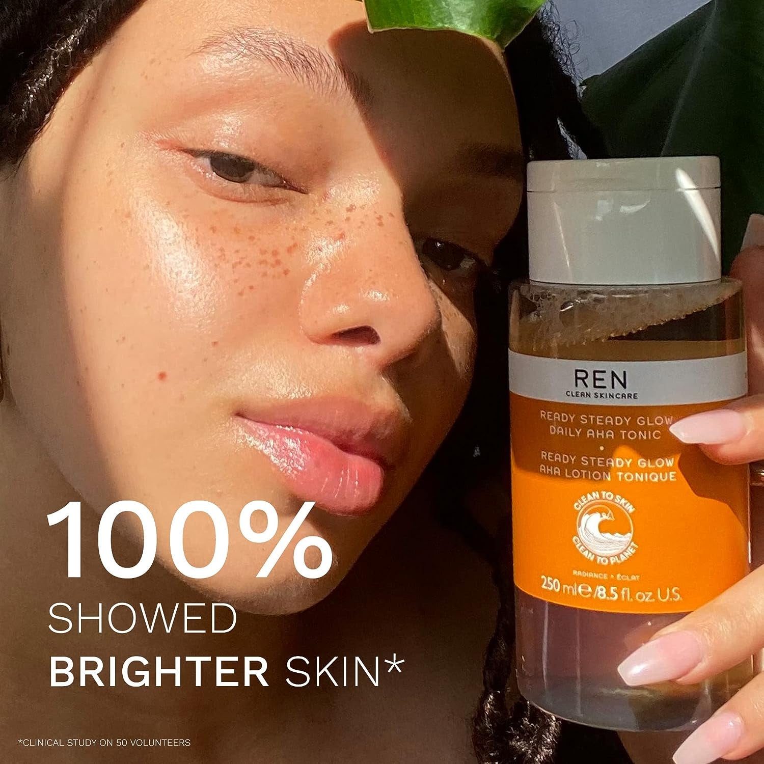 REN Clean Skincare AHA BHA Liquid Exfoliant for Face - Salicylic & Lactic Acid Exfoliator with Azelaic Acid Precursors, Brightening Exfoliating Toner