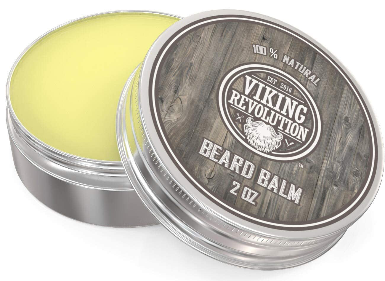 Beard Balm - All Natural Grooming Treatment with Argan Oil & Mango Butter - Strengthens & Softens Beards & Mustaches - Citrus Scent Leave in Conditioner Wax for Men - 1 Pack