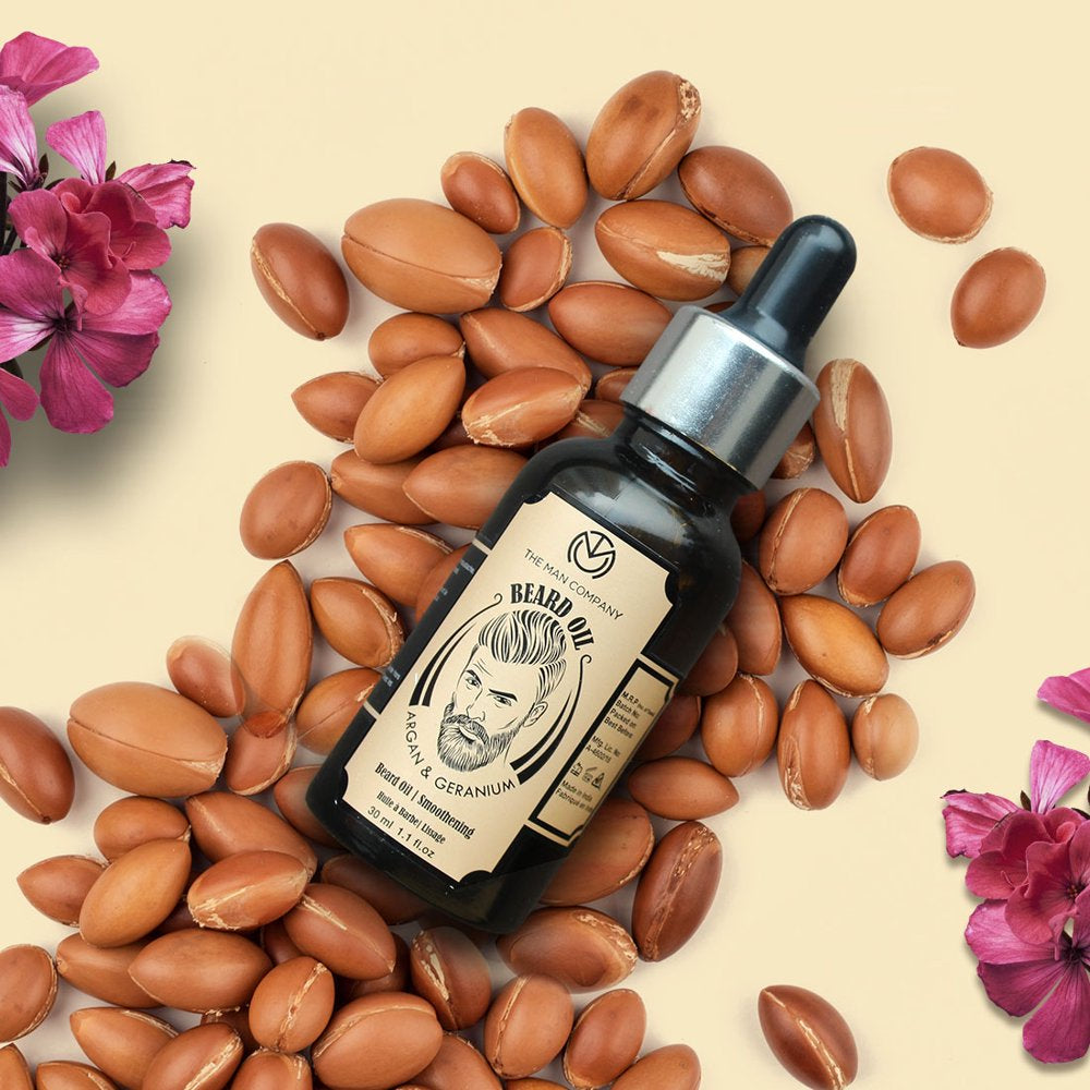 Beard Growth Oil for Men with Argan & Geranium for Faster Growth