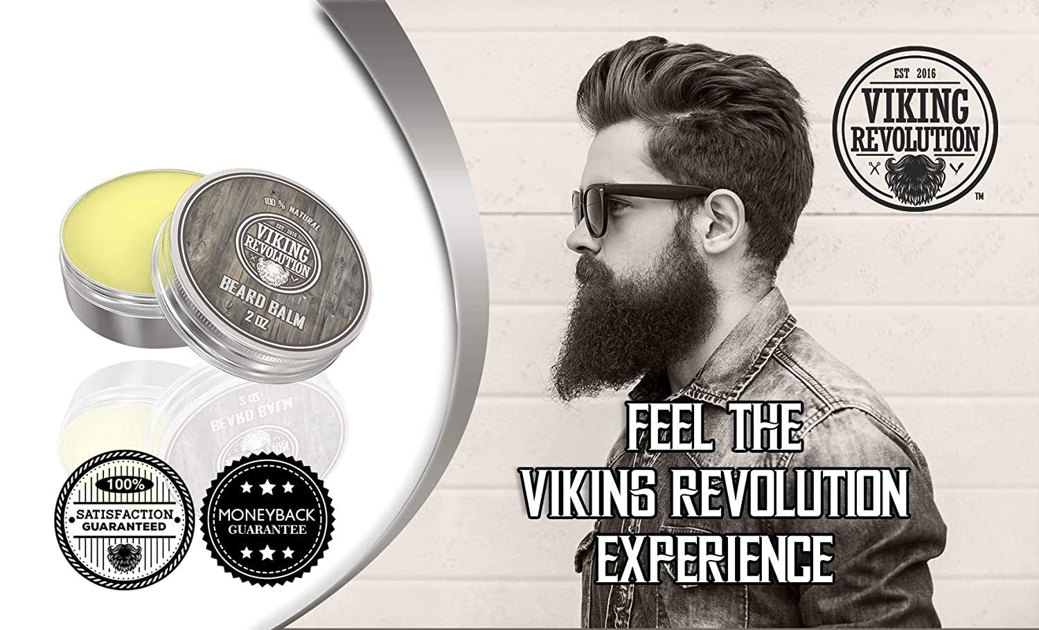 Beard Balm - All Natural Grooming Treatment with Argan Oil & Mango Butter - Strengthens & Softens Beards & Mustaches - Citrus Scent Leave in Conditioner Wax for Men - 1 Pack