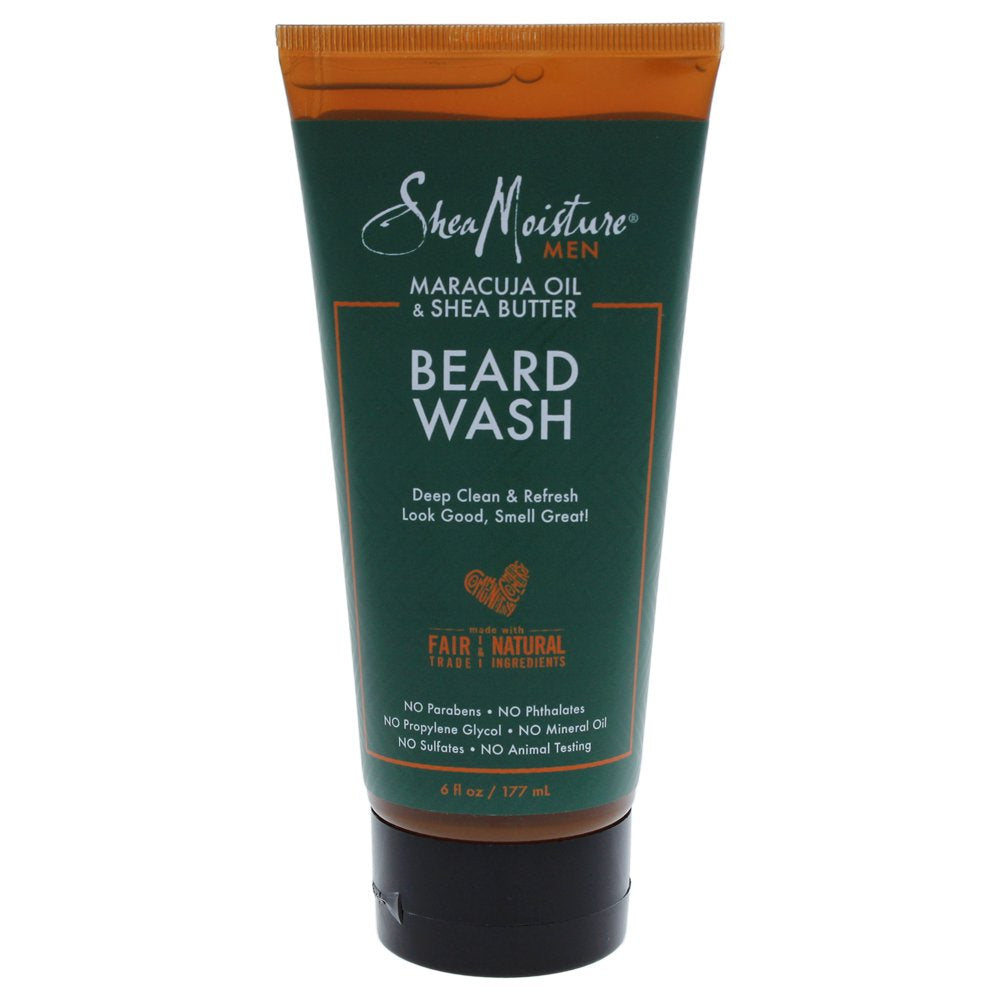 Shea Moisture Deep Clean Beard Wash with Maracuja Oil and Shea Butter, 6 Fl Oz