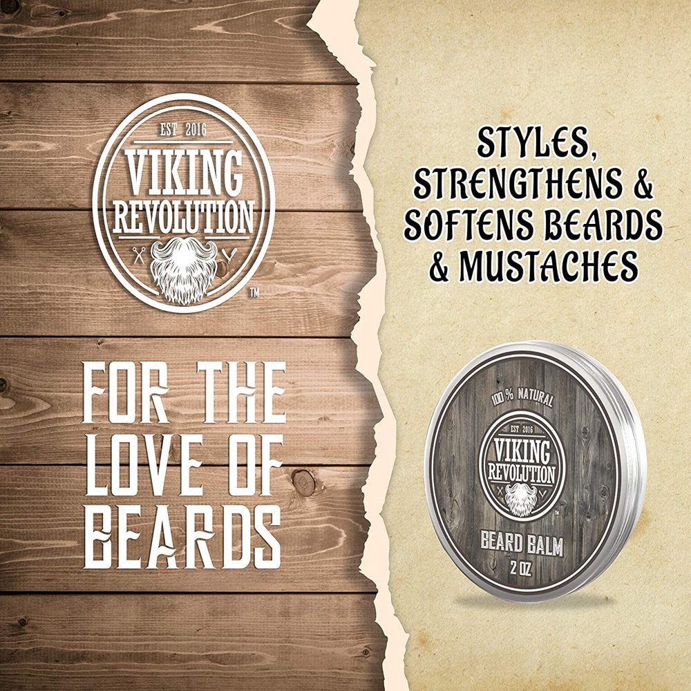 Beard Balm - All Natural Grooming Treatment with Argan Oil & Mango Butter - Strengthens & Softens Beards & Mustaches - Citrus Scent Leave in Conditioner Wax for Men - 1 Pack