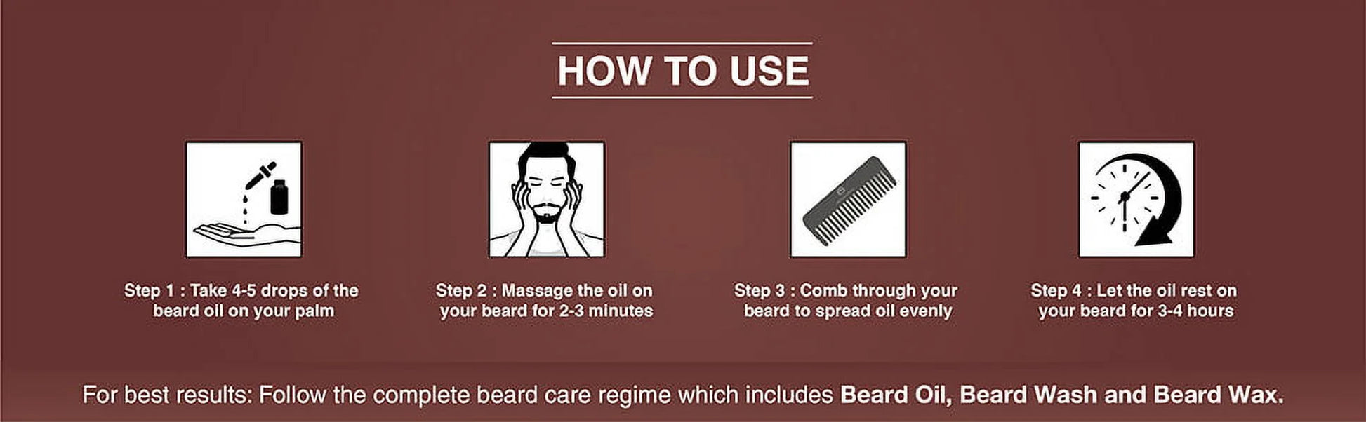 Beard Growth Oil for Men with Argan & Geranium for Faster Growth