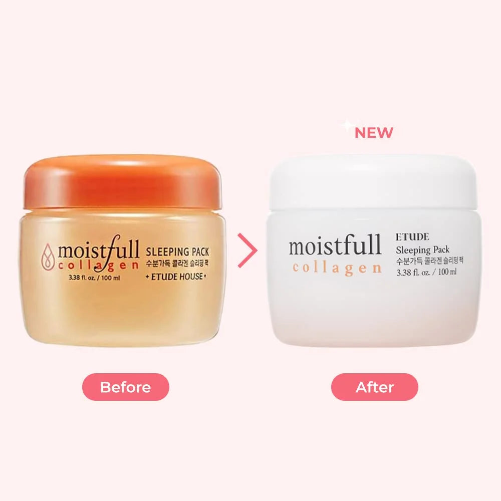 House Moistfull Collagen Sleeping Pack 100Ml #22 | Moist Smooth Skin| Facial Moisturizing Care Night Cream Makes Your Skin Bouncy & Dewy | Facial Lotion for Dry, Sensitive, Oily Skin | K-Beauty