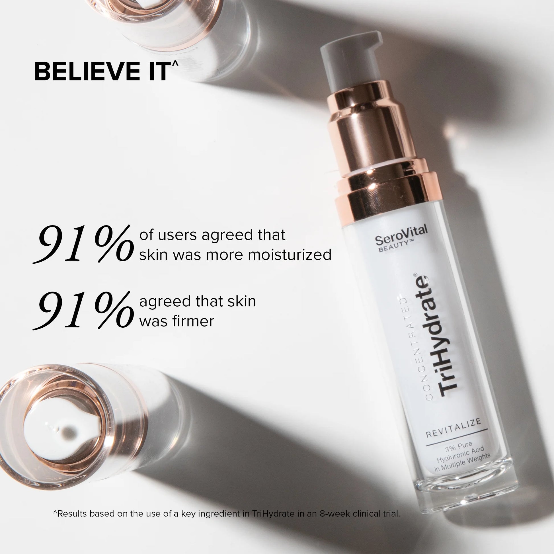 Beauty Trihydrate Concentrate - anti Aging Serum for Women Â€“ 3 Forms of Hyaluronic Acid Â€“ Deep Hydration Serum for Face