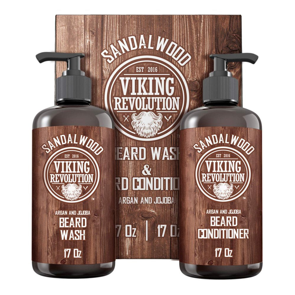 - Beard Wash & Beard Conditioner - Beard Shampoo & Beard Oil - Sandalwood, 34 Oz